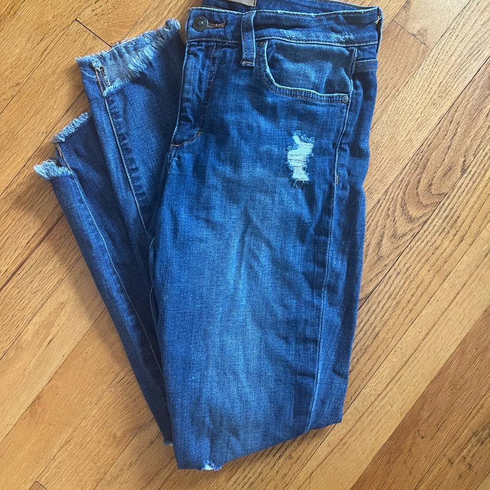Deconstructed Skinny Ankle Fray Blue Joes Jeans size 29